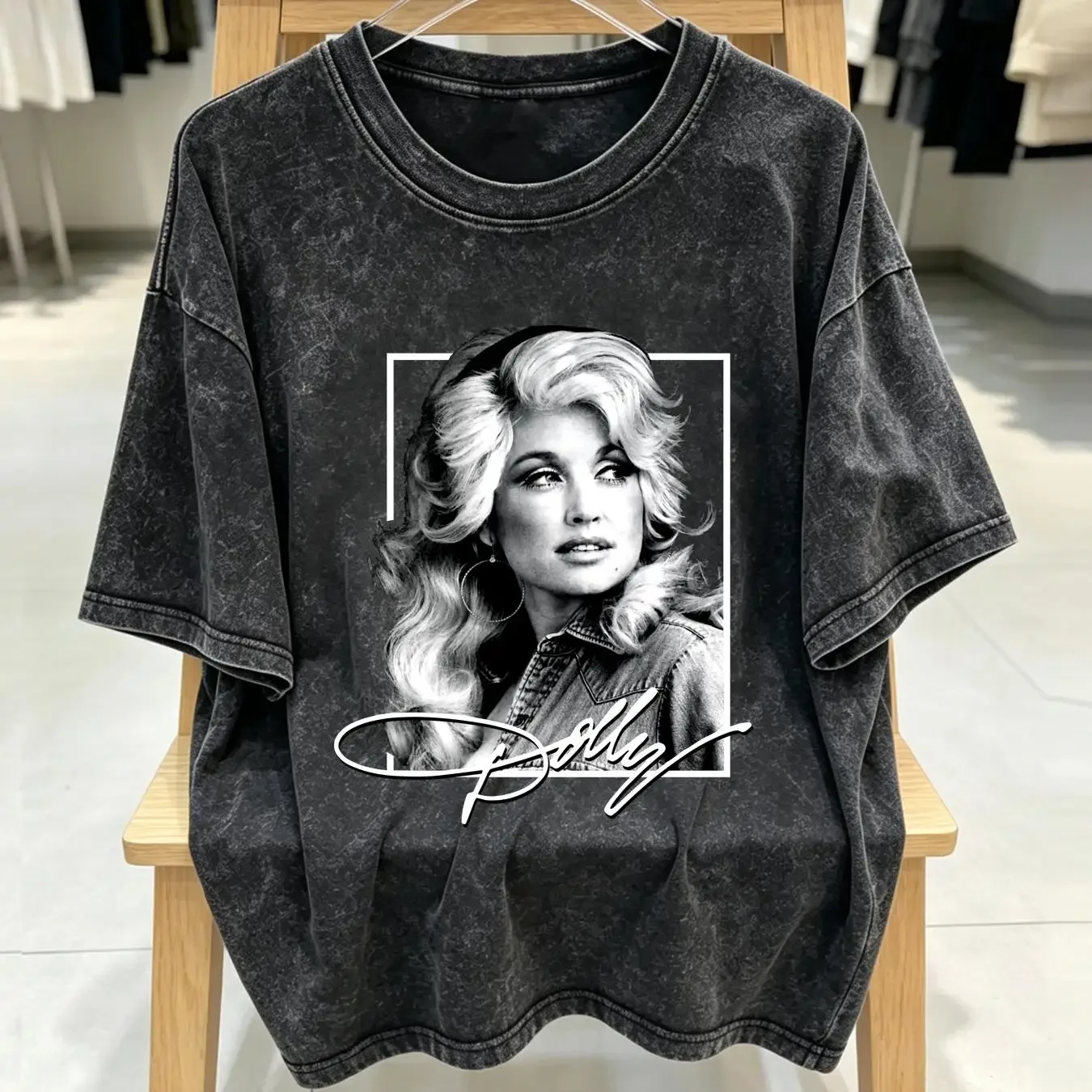washed T Shirt VTG Dolly Parton Country Music Size S 3XL For Fans long or short sleeves vintage Washed streetwear Slightly