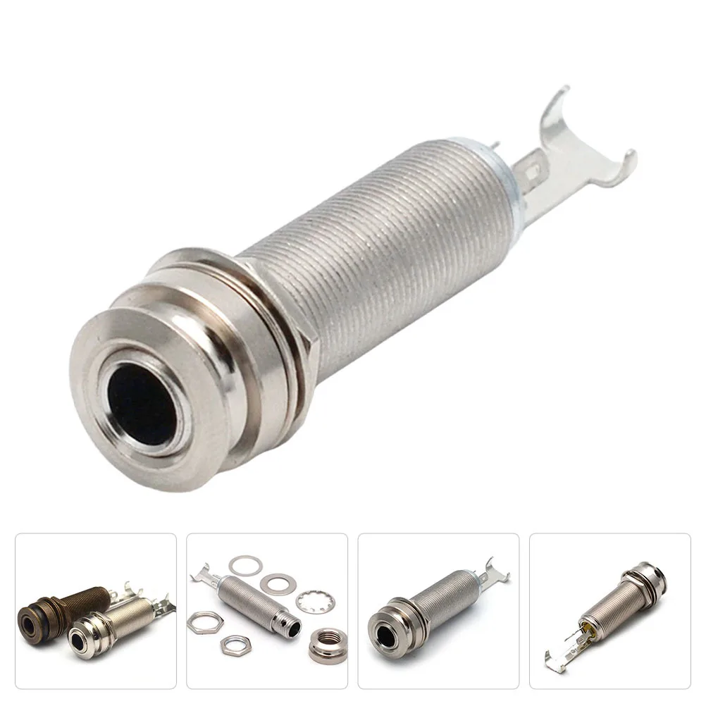 

Guitar Endpin Jack Threaded Cylinder Durable Metal Electric Guitar Output Socket Pickup Plug Endpin Jack Electronic Socket Plate