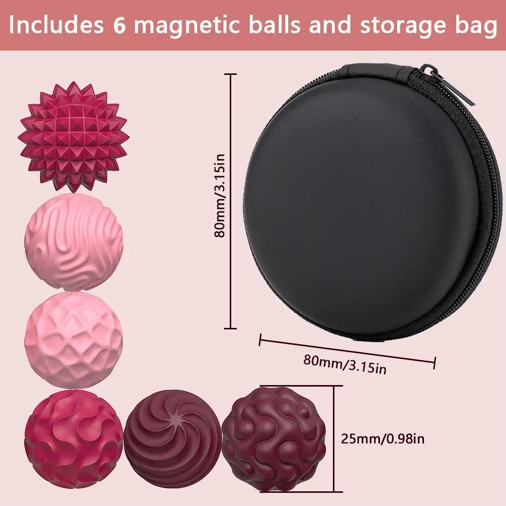 New Stress-Relief Magnetic Ball Toy Durable Rubber Fidget Spinner Toy Multicolor Novelty Relax Gadget for Adults Youngsters