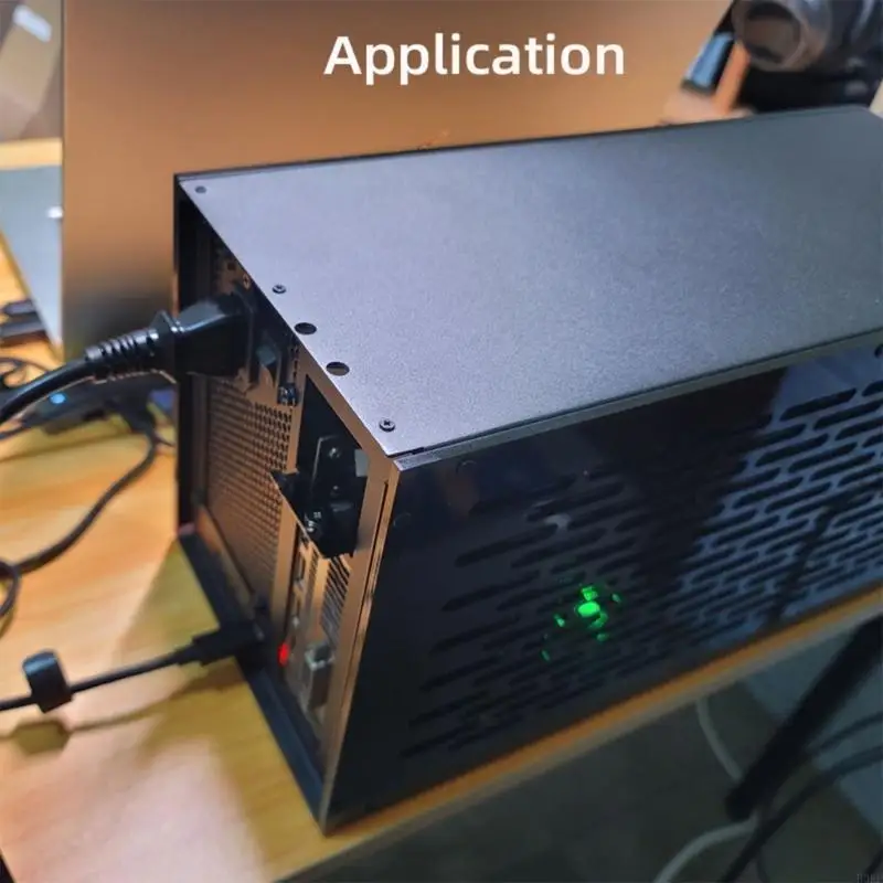 B0KF TH3P4G3 ATX Metal Housing Box GPU Dock Dock Support OLED Display Cooling Fan Thunderboltcompatible Support ATX