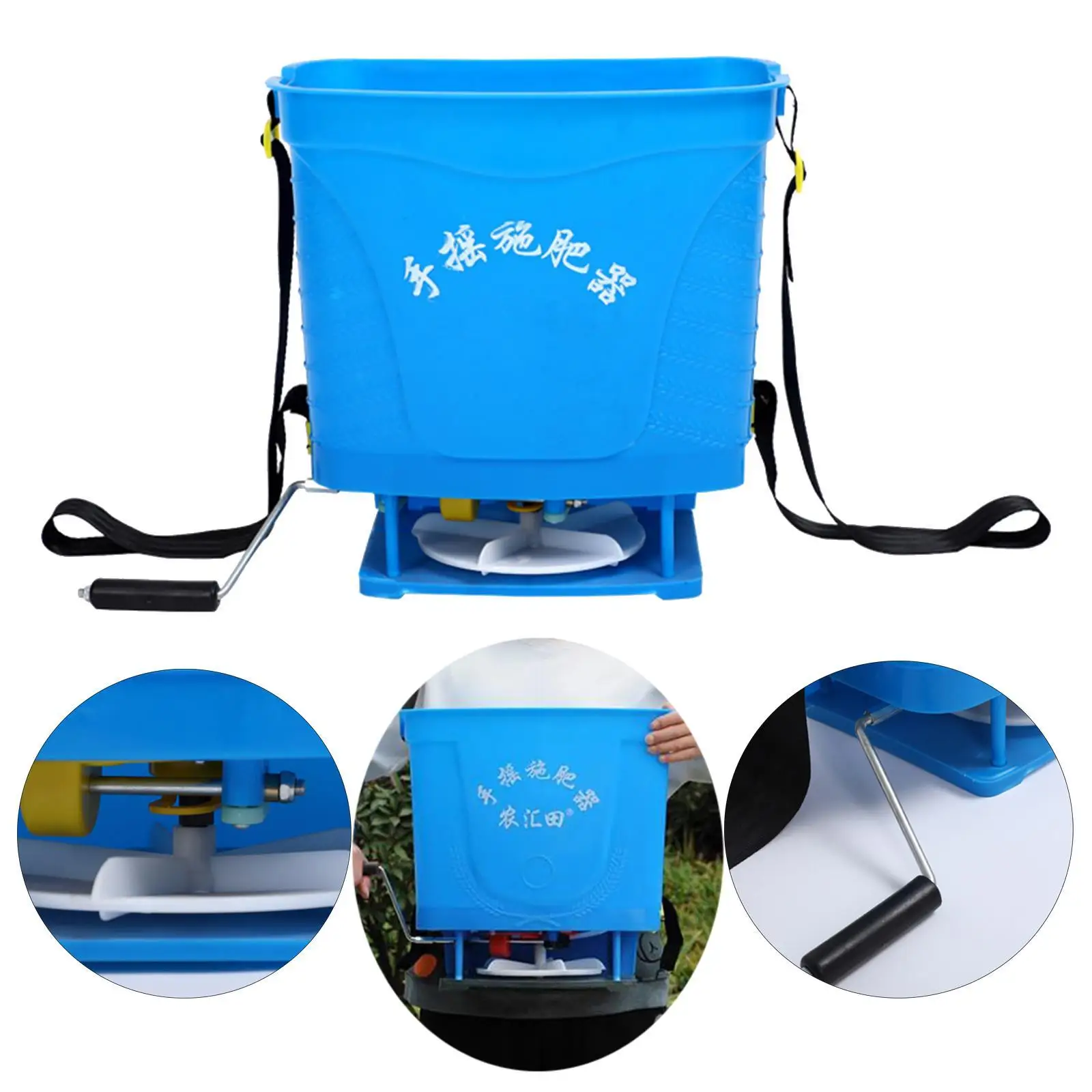 

Fertilizer Spreader Manual Granular Fertilizer Backpack Distributor Time Saving Dispenser 20L for Garden Backyard Corn