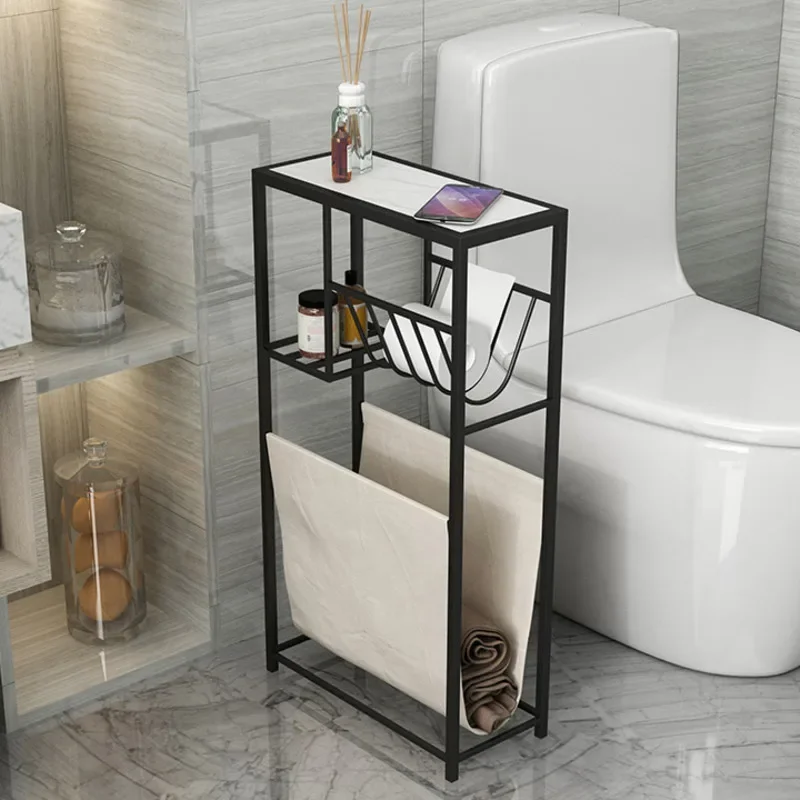 

Multi-layer Toilet Tissue Rack Toilet Side Multi-functional Storage Holder Narrow Seam Bathroom Shelf Living Room Sundry Storage