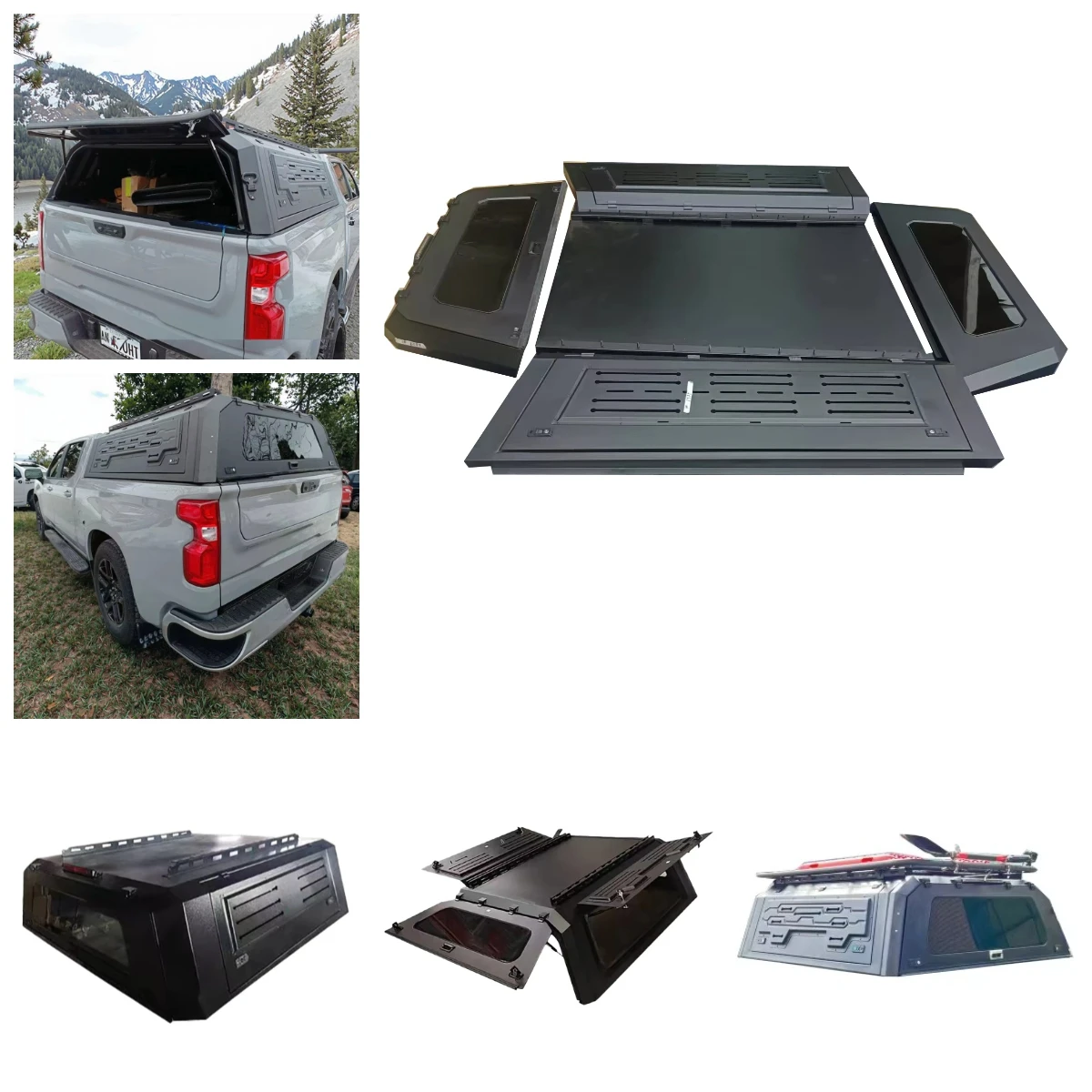

High Quality Waterproof Truck Bed Cover 6.4T Foldable Hard Top Tonneau Canopy