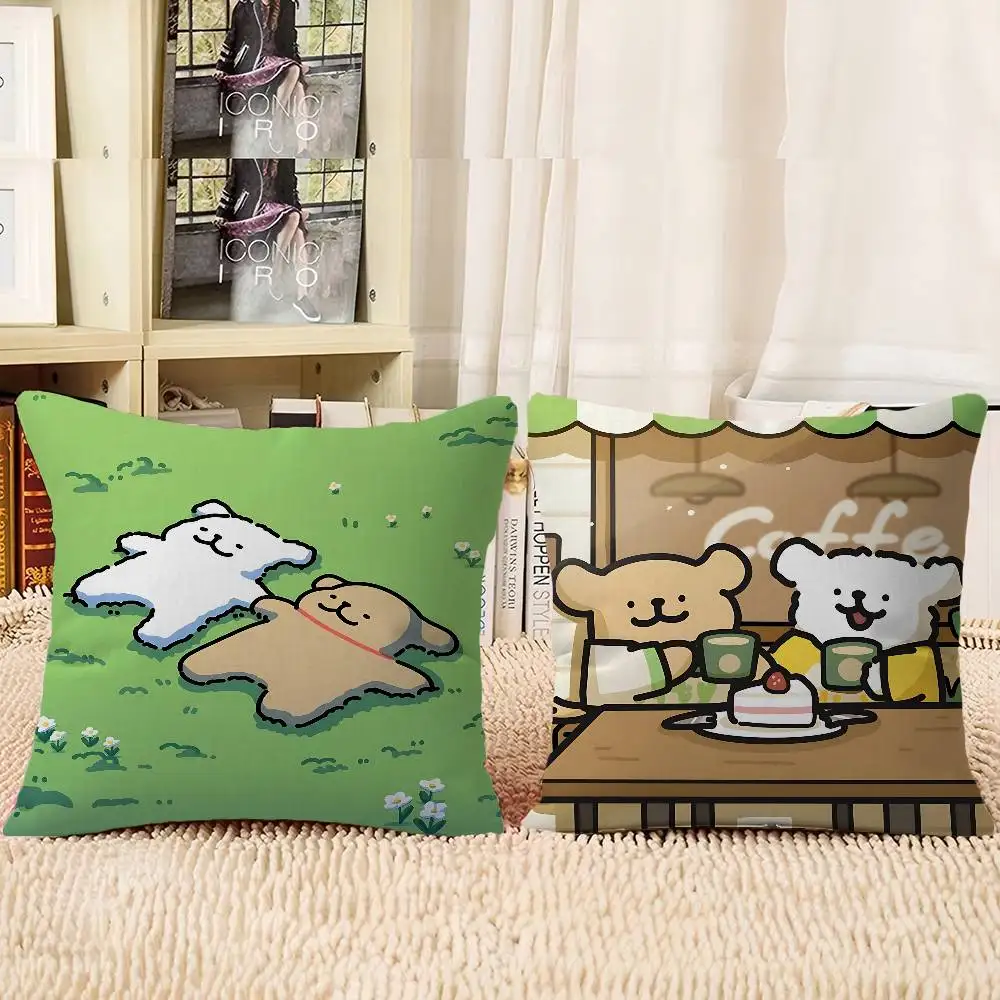 

Swimming Pool Line Puppy Pillow Case Removable Washable Cushion Cover – All-Season Soft Linen