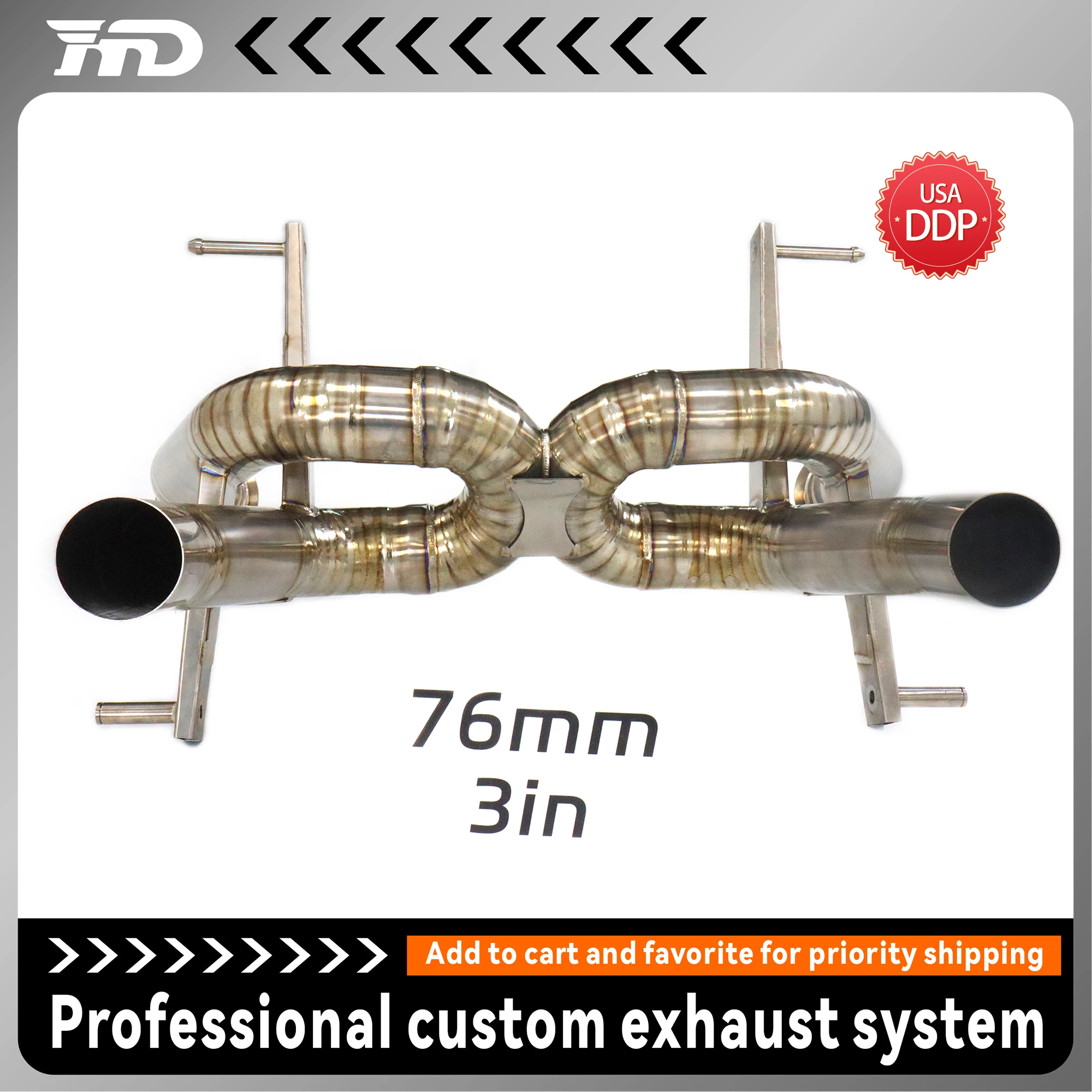 

HMD для Lamborghini Aventador SVJ выхлопная система Ti прямая сквозная труба гоночная версия агрессивный звук