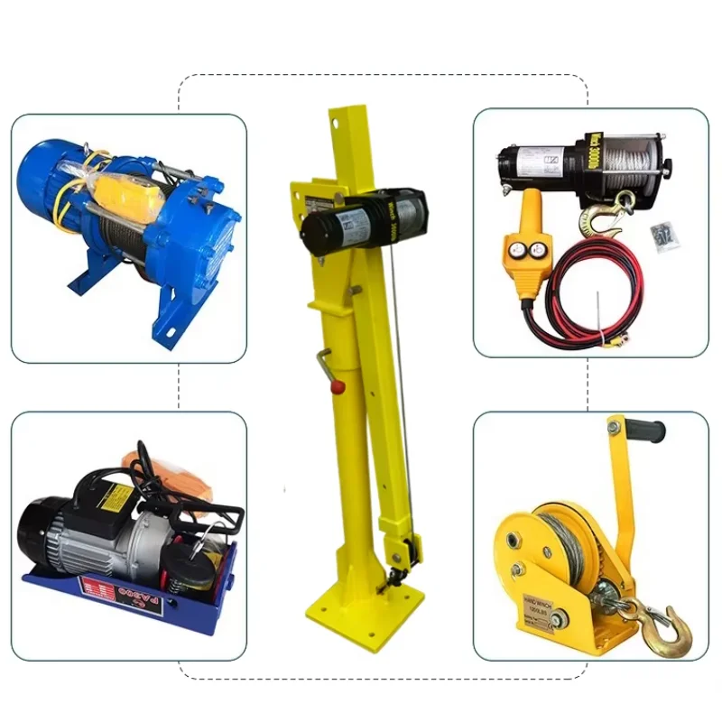 Mini Portable Mobile Jib Crane 1 Ton Capacity 360 Degree Rotating Swing Arm Lift Good Price Engine Pump Motor Core Components
