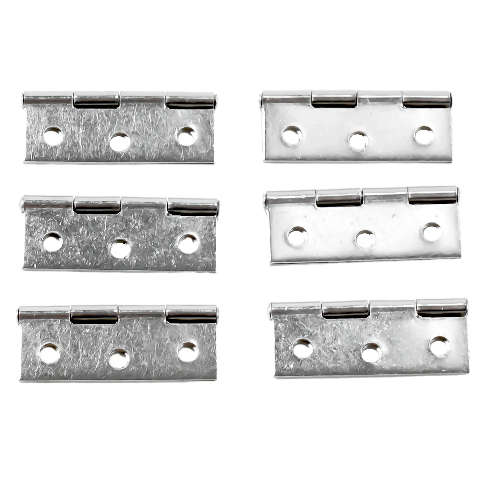 10pcs Door-Hinge Stainless Steel Flat Hinges Door Connector Drawer 6 Mounting Holes For Various Wooden Doors Entrance Doors