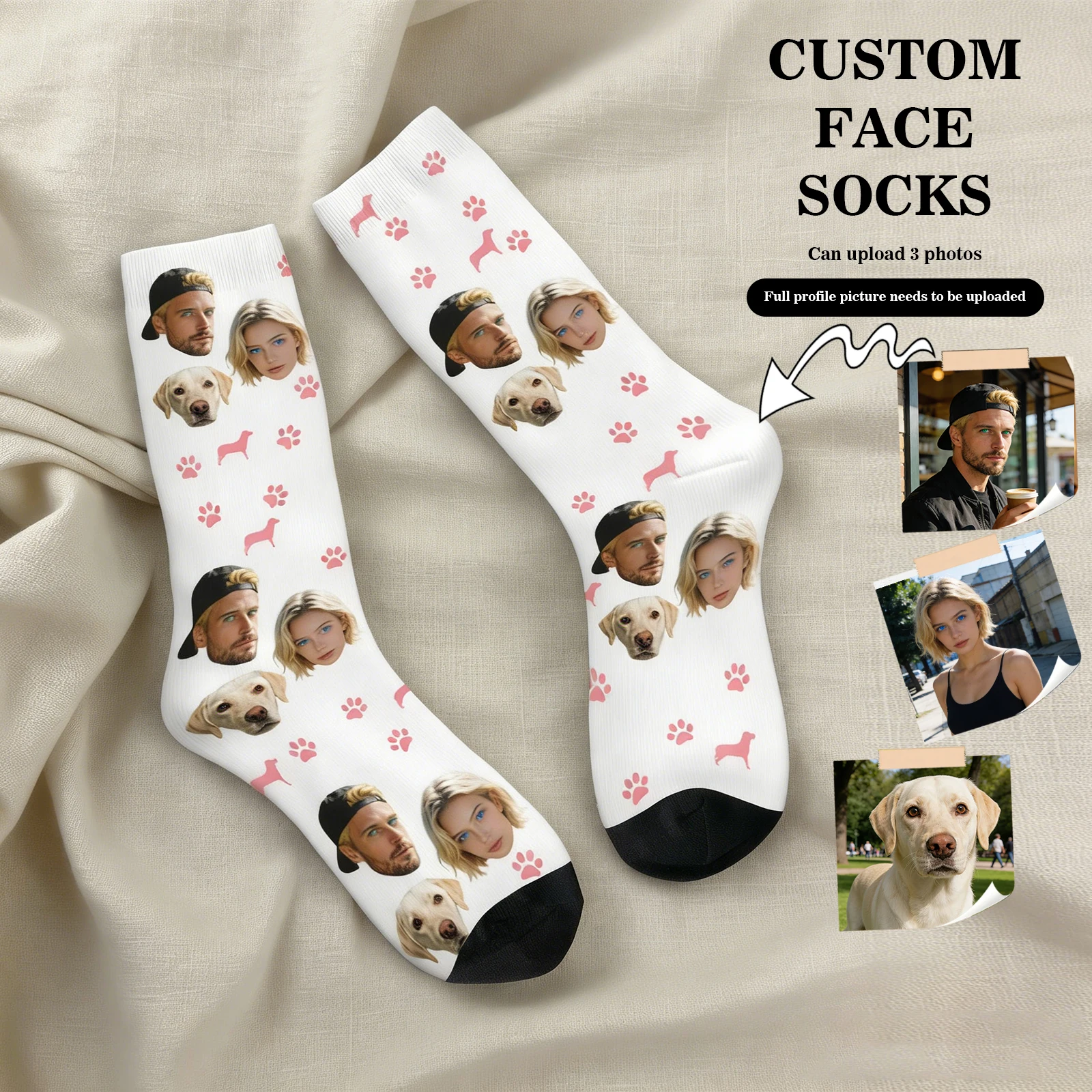 

Носки с изображением аватара на заказ для мужчин и женщин, носки для фотографий на заказ, носки с персонализированными изображениями «сделай сам», фотоноски, персонализированные подарки