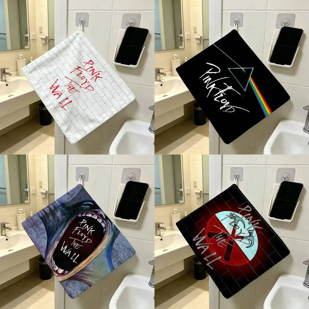 Band P-Pink HOT Floyd Polyester Cotton Hanging Kitchen Towel Skin Friendly Hand Wiping Towel For Hotel Cafe Household