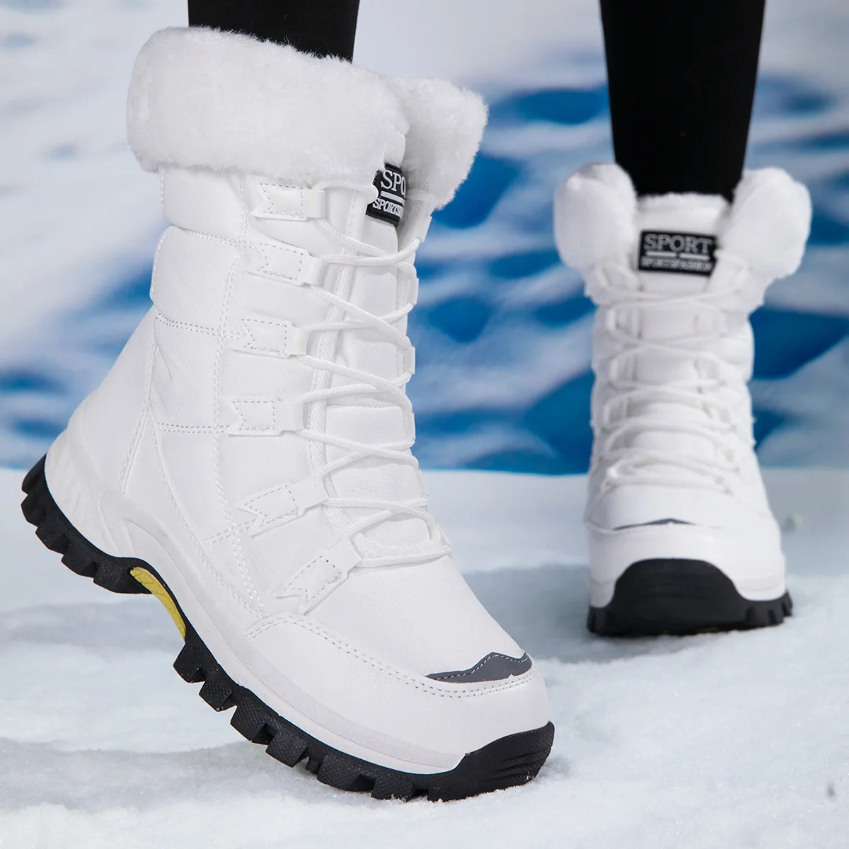 

Snow Boots Woman Lightweight Shoes Women Platform Women Shoes Keep Warm Ankle Boots Solid Botas Mujer Winter Boots Women