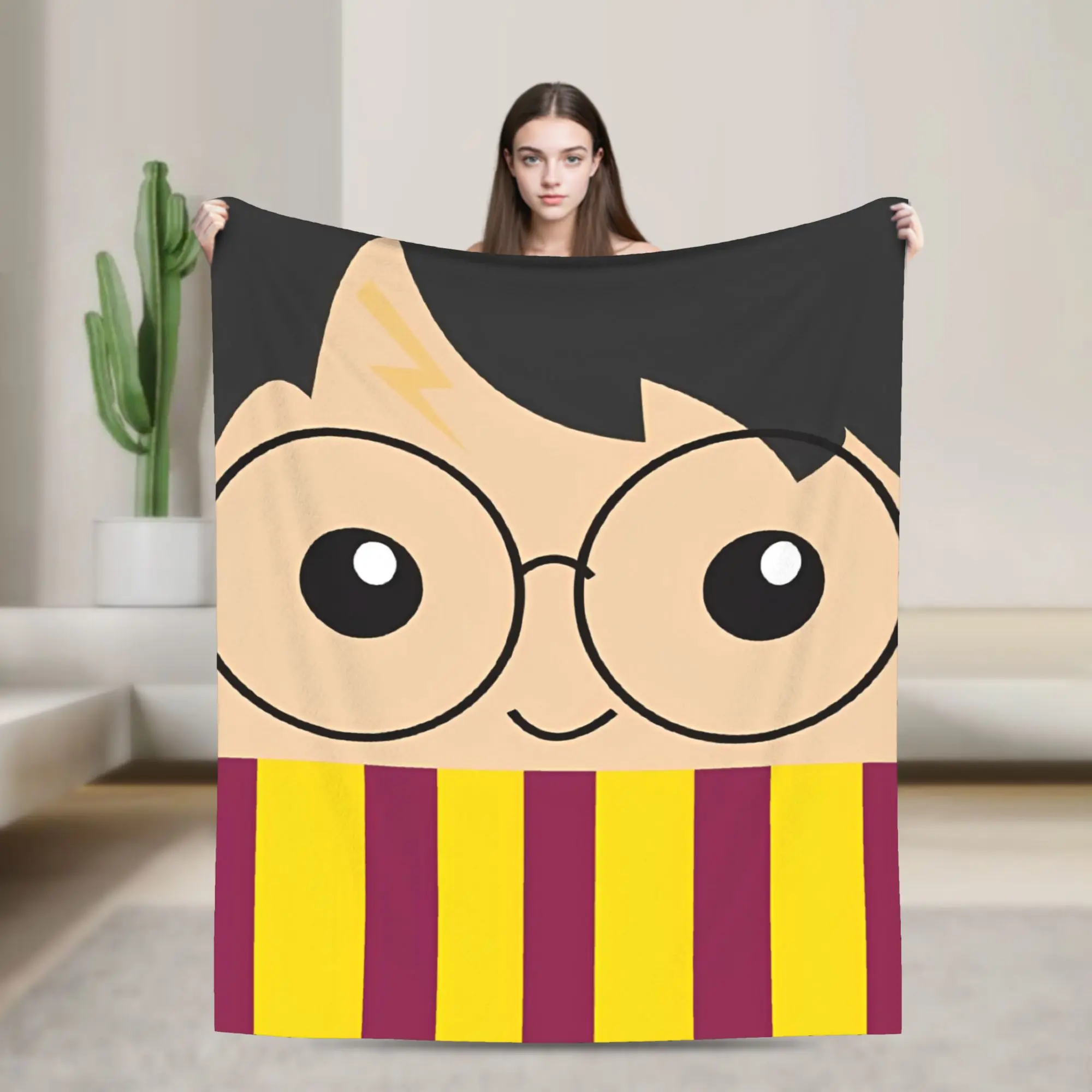 Mantas de Película de Harry Potter, de Felpa, Transpirables, Ultra Suaves, para Primavera y Otoño, para Sofá u Oficina, Cobija Delgada de Felpa