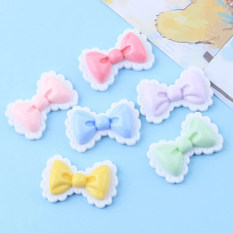 10Pcs Colour Butterfly Buckle Resin DIY Barrette Icebox Mobile Phone Case Decoration Materials Crocs Cream Glue Flat Back Resin