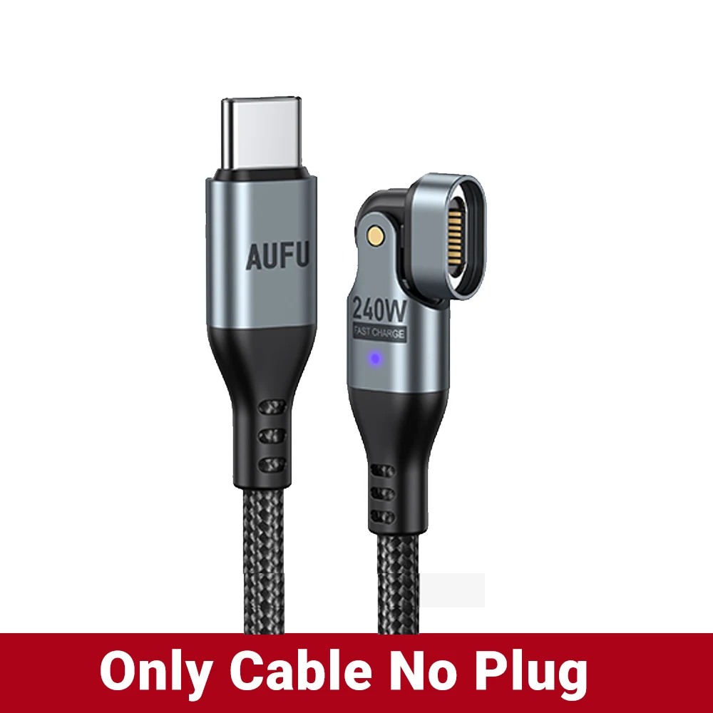 AUFU 16pin 180 Drehen Magnetische Kabel 240 W Schnelle Lade Micro USB Typ C Kabel Für iPhone Xiaomi Samsung Magnet USB Telefon Kabel