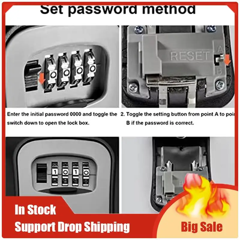 Лучшие предложения Ящик для ключей Органайзер для шкафа для ключей Настенный водонепроницаемый замок для хранения ключей с монтажным комплектом
