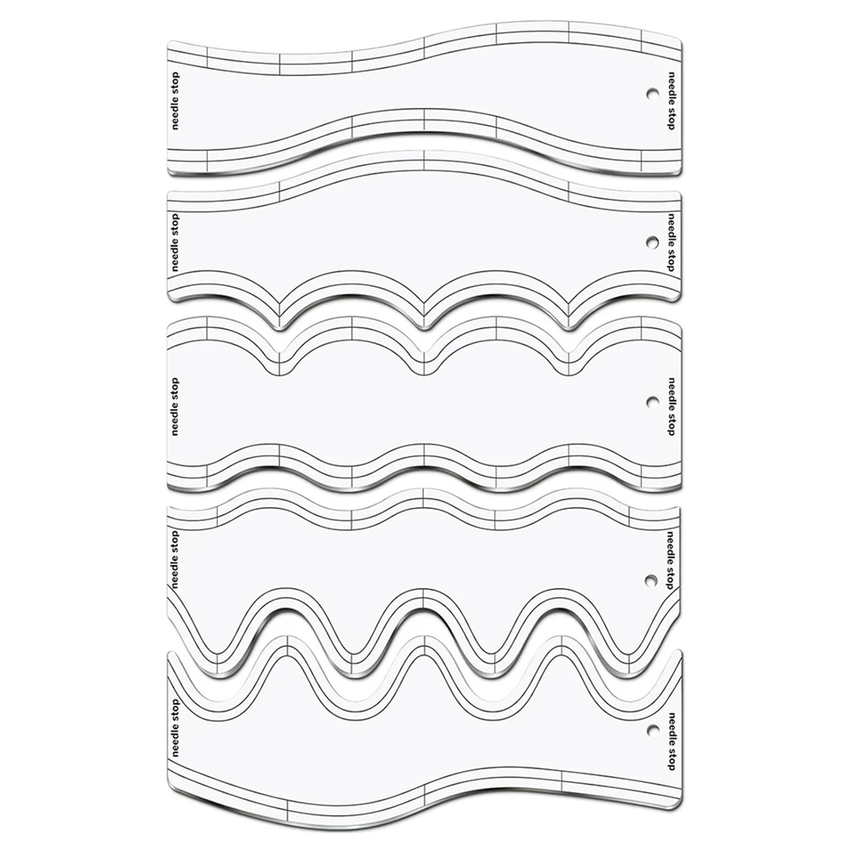 New Acrylic Wave Ruler Acrylic Quilting Template for Machine Quilting Die Cutting Ruler Patchwork Rulers and Templates