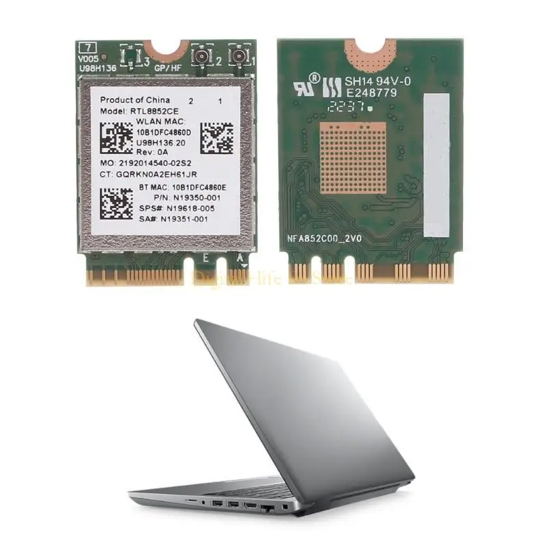 

E06D RTL8852CE Dual Band 2.4G WIFI6 802.11ax WIFI Card 1800M BT5.0 Module NGFF M.2 For laptop/PC Support Win10