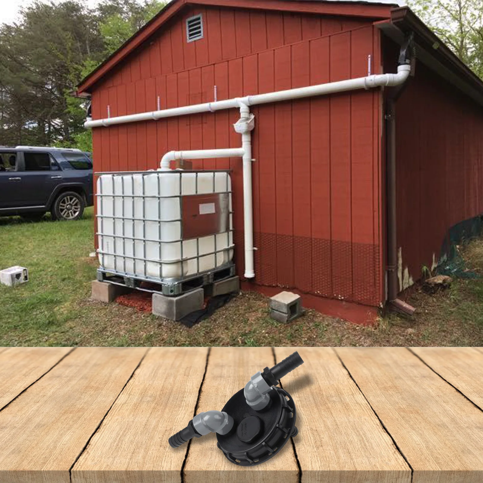 

Адаптер крышки IBC для резервуара для воды Быстрый соединитель трубы 163 мм со встроенным резиновым уплотнительным кольцом для эффективной предотвращения утечек