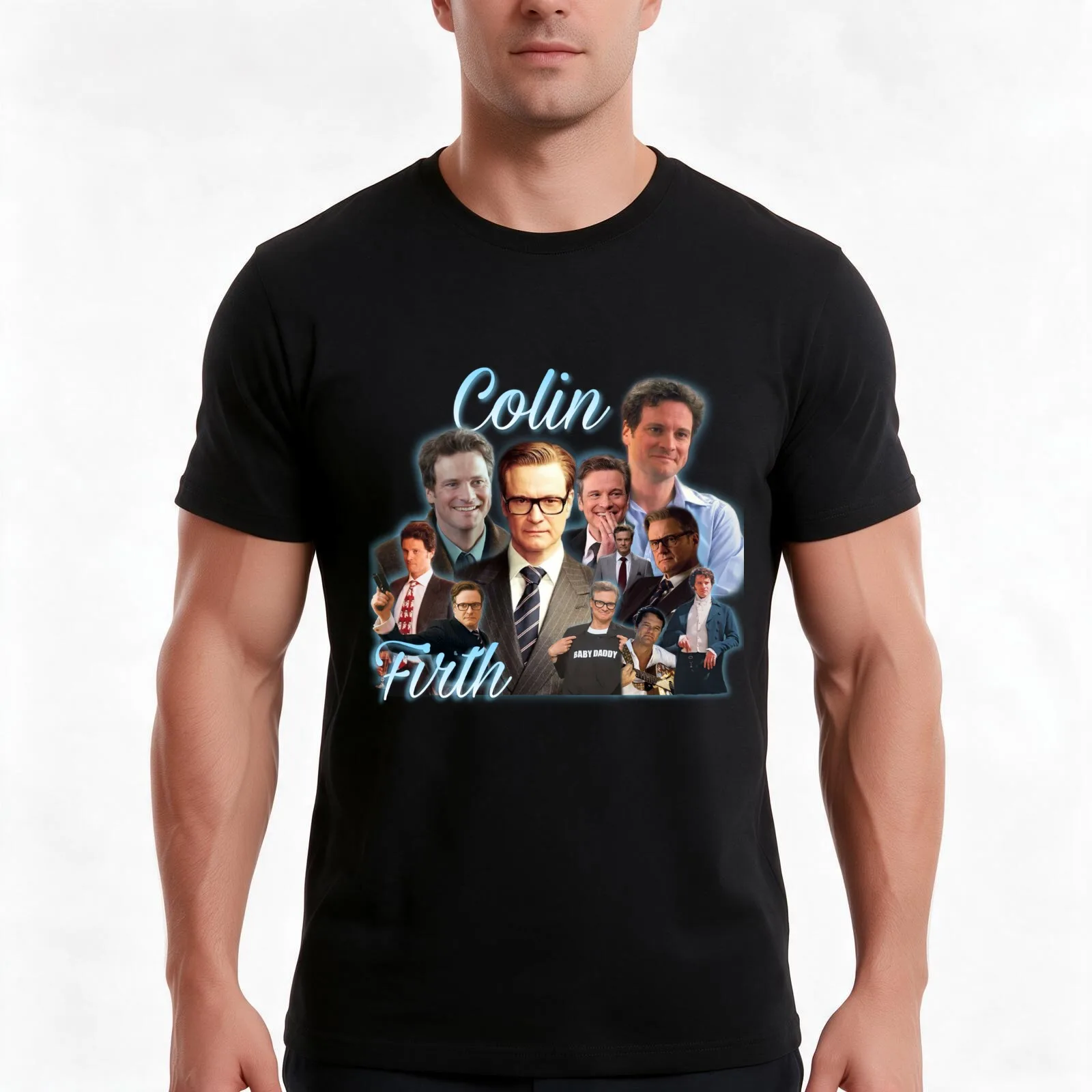Colin Firth Supremacy T-Shirt Summer Casual Cotton Tee Oversized Streetwear Tops Vintage Graphic Print Unisex Men Women