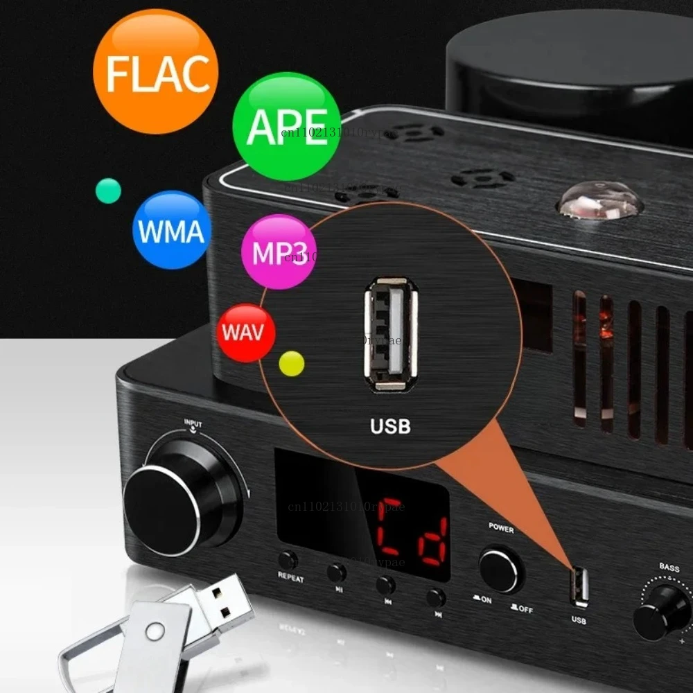 HT80 tube bile machine power amplifier Audiophile grade hifi bluetooth with remote control power amplifier