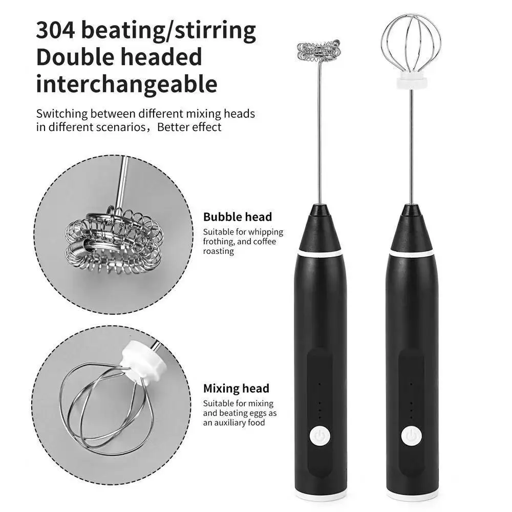 USB electric mixer, milk frother, handheld coffee machine, 3-speed cream maker, household kitchen food mixer, blender