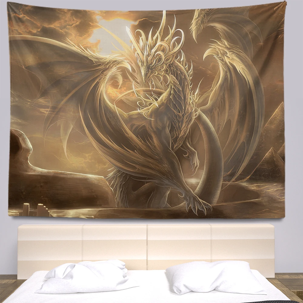 Fantasy Dragon Tapestry Wall Decor Room  Hippie Boho Home    Hanging   Backdrop Fabric