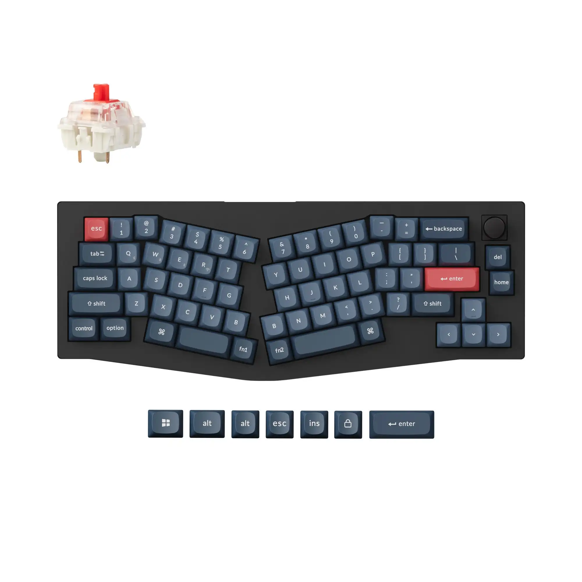 

Keychron V8 Max Alice Layout QMK Wireless Custom Mechanical Keyboard RGB Backlight Gateron Switch Double-Shot PBT Keycaps