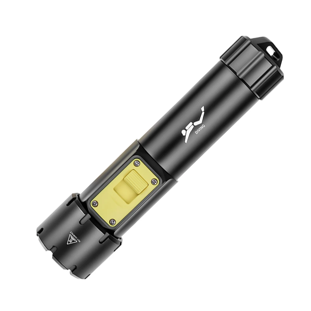 D-611 1500LM Dive Flashlight IPX8 10M Magnetic Switch USB-C Charging Port for 18650