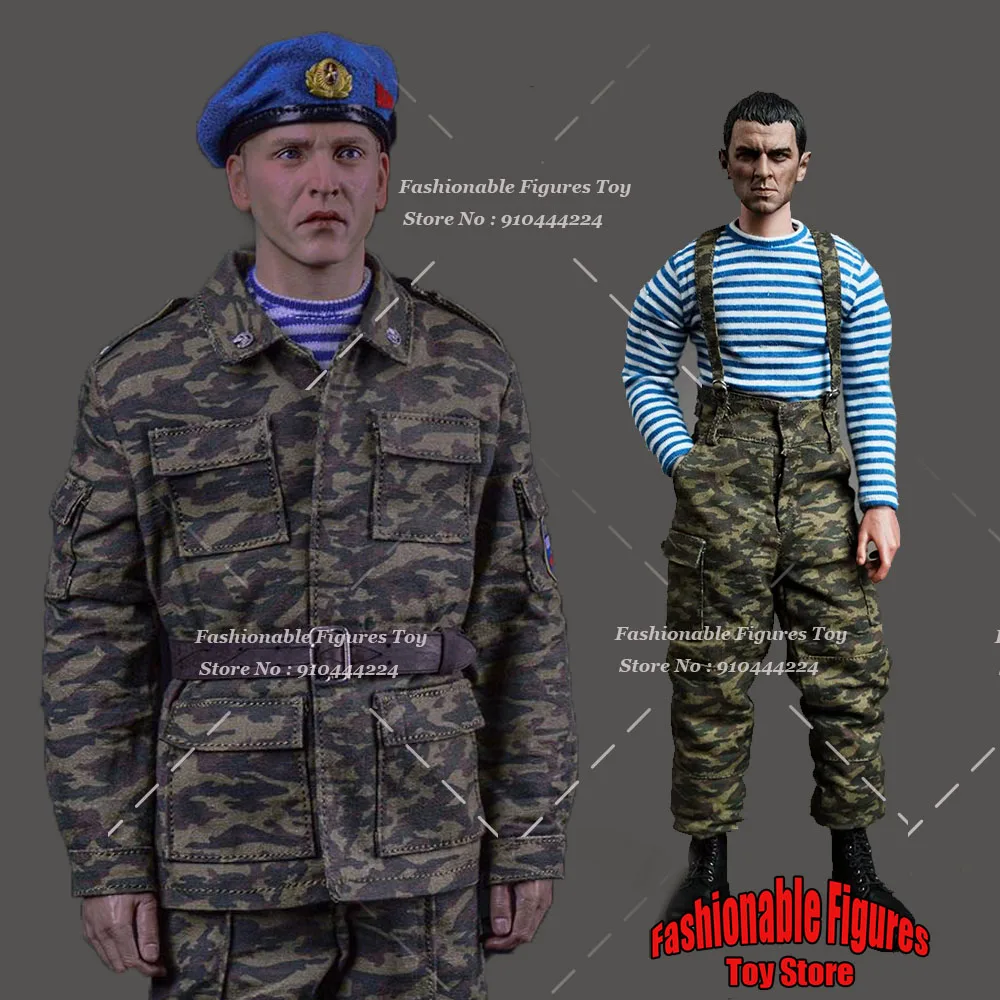 

Marsdivine RUS-038 1/6 Men Solider Russia Soviet Camouflage Combat Uniform Vest Pants Boots Set For 12'' Action Figure Body