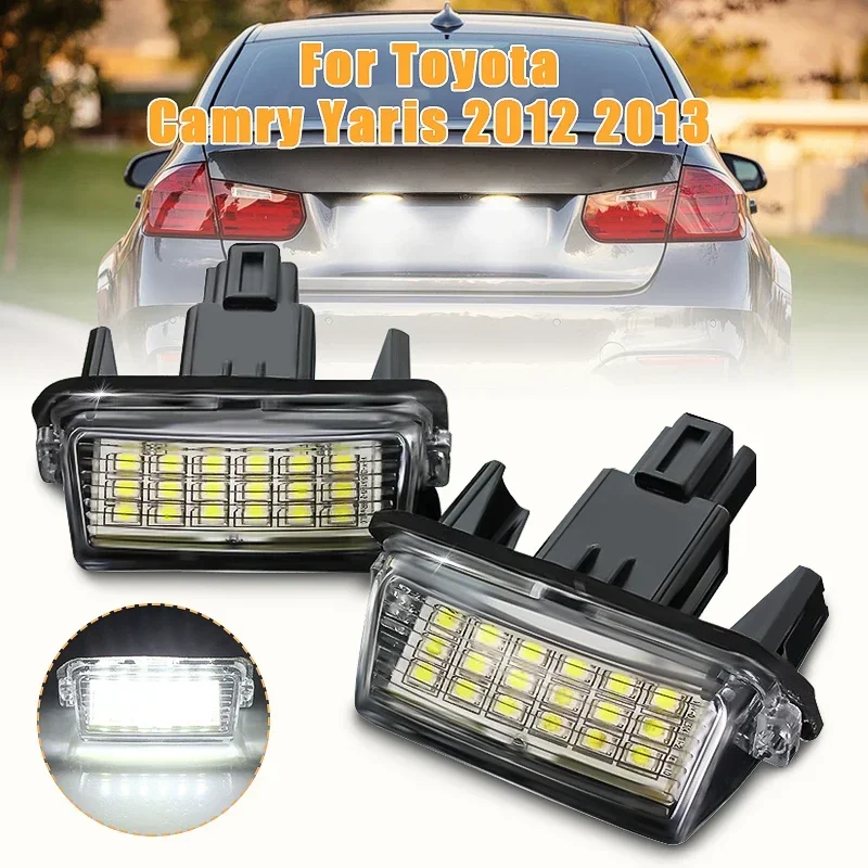 

2Pcs for Toyota Yaris Vitz Camry Hybrid Corolla Avensis SAI Noah Prius C Verso S 18 LED Car Number License Plate Light Lamp