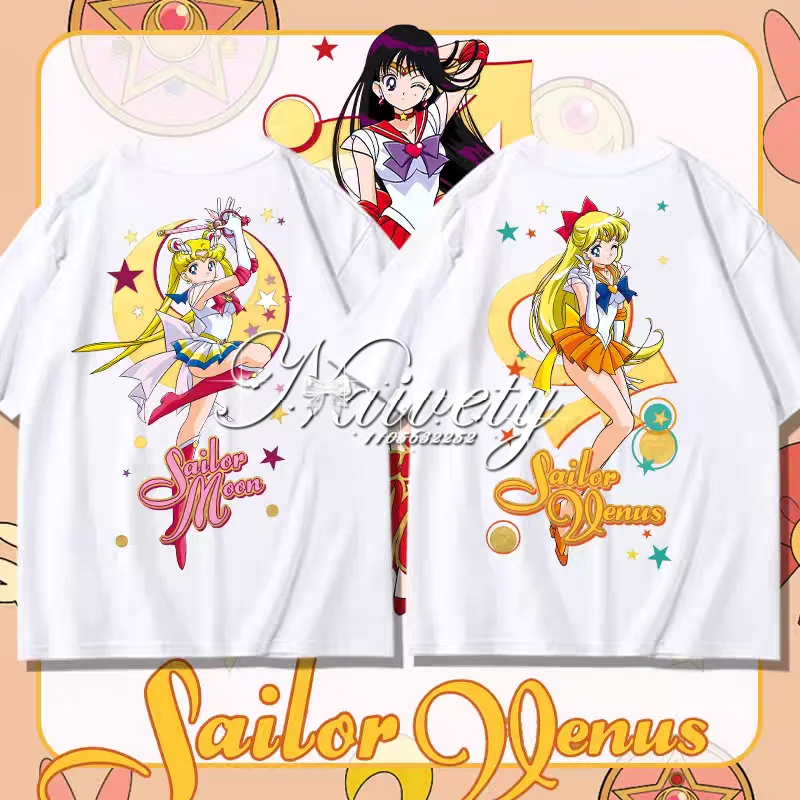 2026 Sommer Sailor Moon Venus Print T-Shirt |   Y2K Sweet Cool Style Loose Fit |   Unisex Streetwear für Erwachsene & Kinder, Paare, Anime, Manga