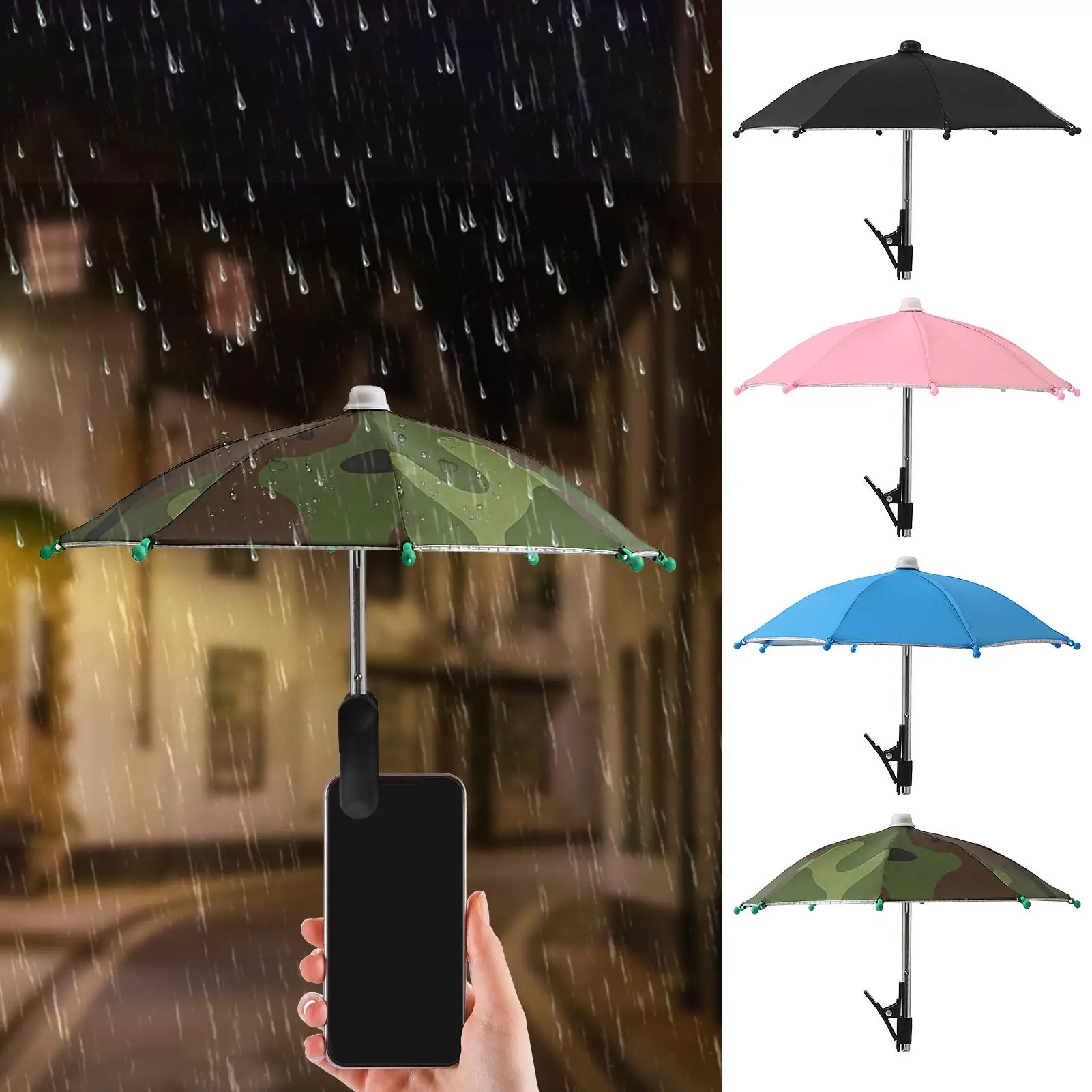 Uchwyt na parasol do telefonu komórkowego z klipsem do osłony przeciwsłonecznej, klips do parasola na telefon…