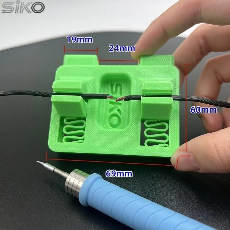 SIKO e clipes de fio neutro combo verde VS. 3 cores sem suporte design fixação de ranhura de mola ideal para tarefas de solda PCB e DIY