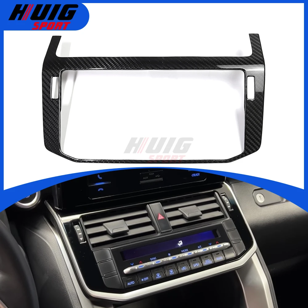 Carbon Fiber Car Interior Central Control Air Outlet Frame Cover Trim Accessories For Toyota Land Cruiser 300 LC300 2022-2024