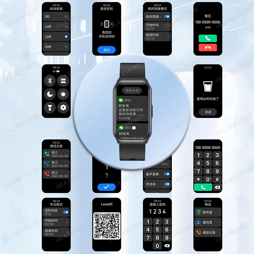 بلوتوث متصل الهاتف ساعة ذكية النساء الرجال اللياقة البدنية الرياضة سوار مراقبة النوم رجل مقاوم للماء ساعة ذكية النساء لنظام أندرويد