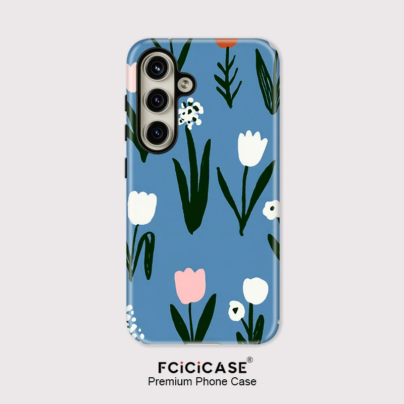 

Fcicicase 2 в 1 ПК Двухслойный чехол из ТПУ для телефона Samsung Galaxy A26 A56 A16 A36 A 36 5G Цветочный узор Силиконовый акриловый чехол