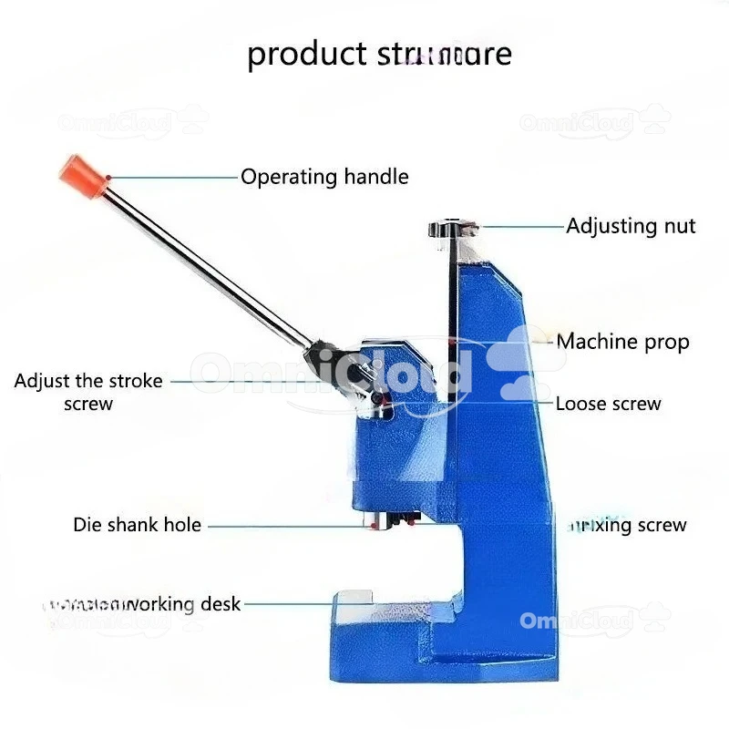 

J03 Small Manual Press Desktop Manual Punching Nominal 4KN Press Hand Beer Punching Punching Machine