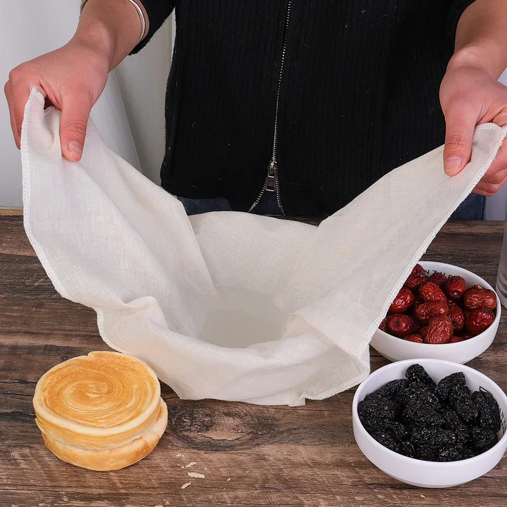 20/1Pcs Reusable Cheese Cloth Soybean Nut Milk Vegetable Stuffing Yogurt Coffee Strainer Bags Household Kitchen Pastry Tools