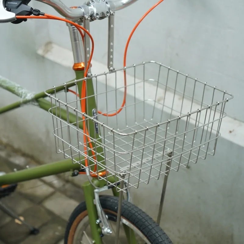 

Stainless Steel Bicycle Basket Lightweight Sturdy Adjustable Smooth Load-bearing Bicycle Accessories Cycling Bike Panniers