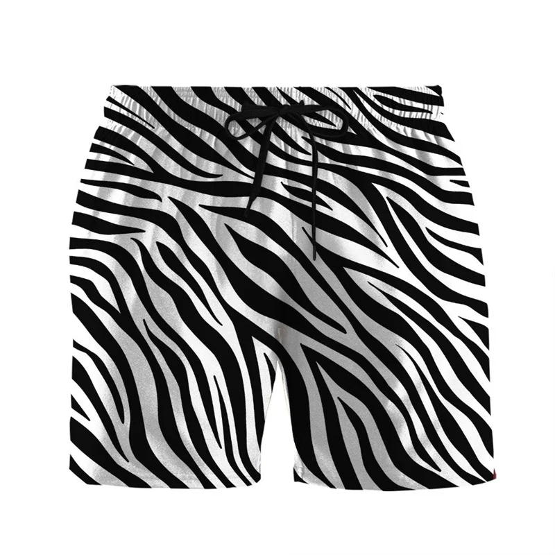 

Tiger Zebra Snake 3d Animal Shorts Pants Men Summer Street Beach Gay Men's Floral Board Sports Swim Trunks Hawaii Male Swimwear