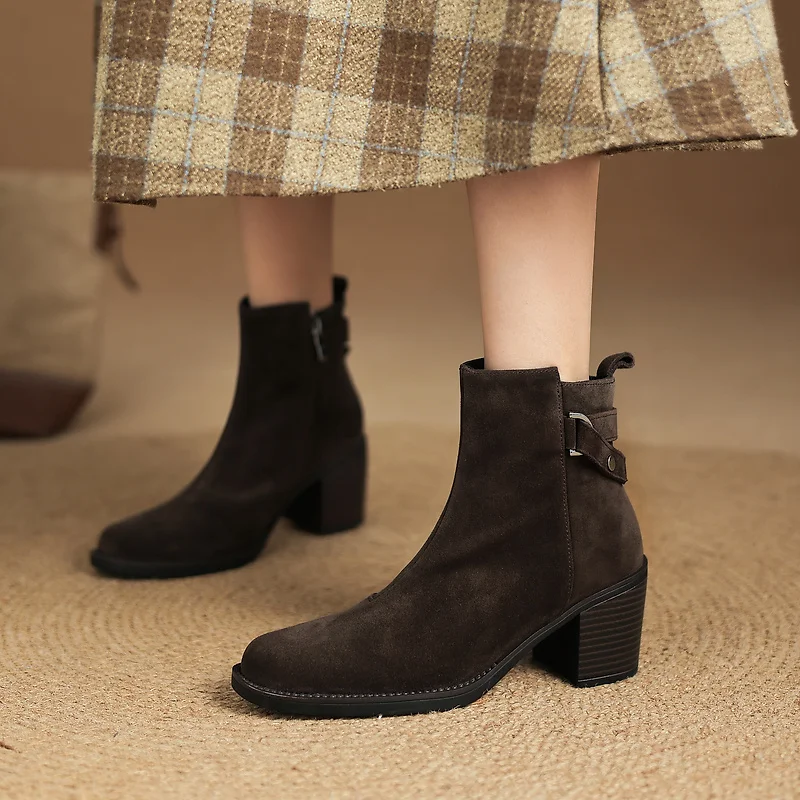 women's-natural-suede-leather-square-toe-metal-buckle-side-zip-autumn-ankle-boots-55cm-thick-med-heel-casual-short-booties-shoe