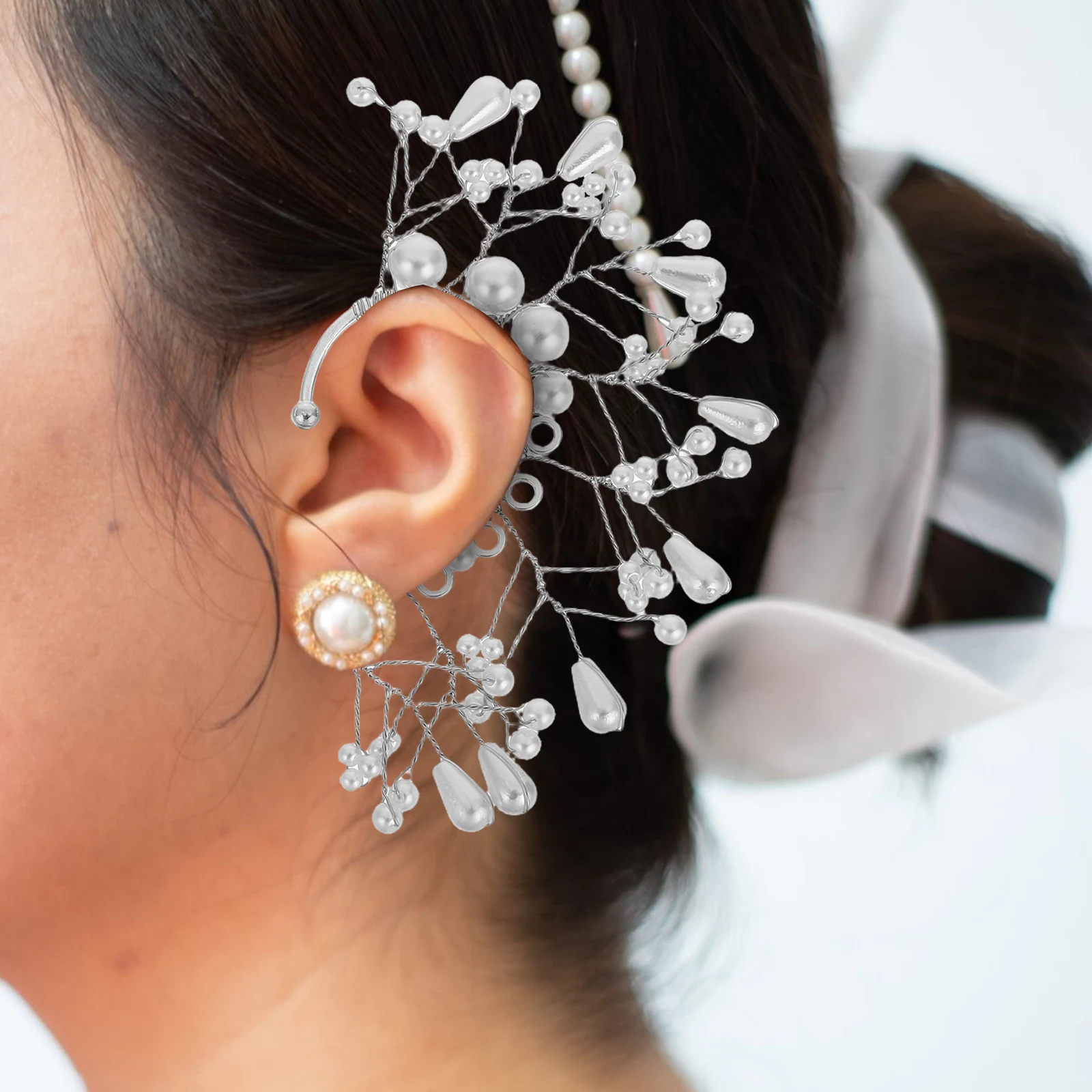 

European and Elf Dress Bridesmaid Earrings Plastic Costume for Women