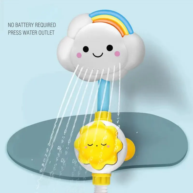 Kids Bath Toys Water Game for Kids Clouds Model Faucet Shower Water Spray Kids Toy Splashes Bathroom Sprinkler Kids Toy