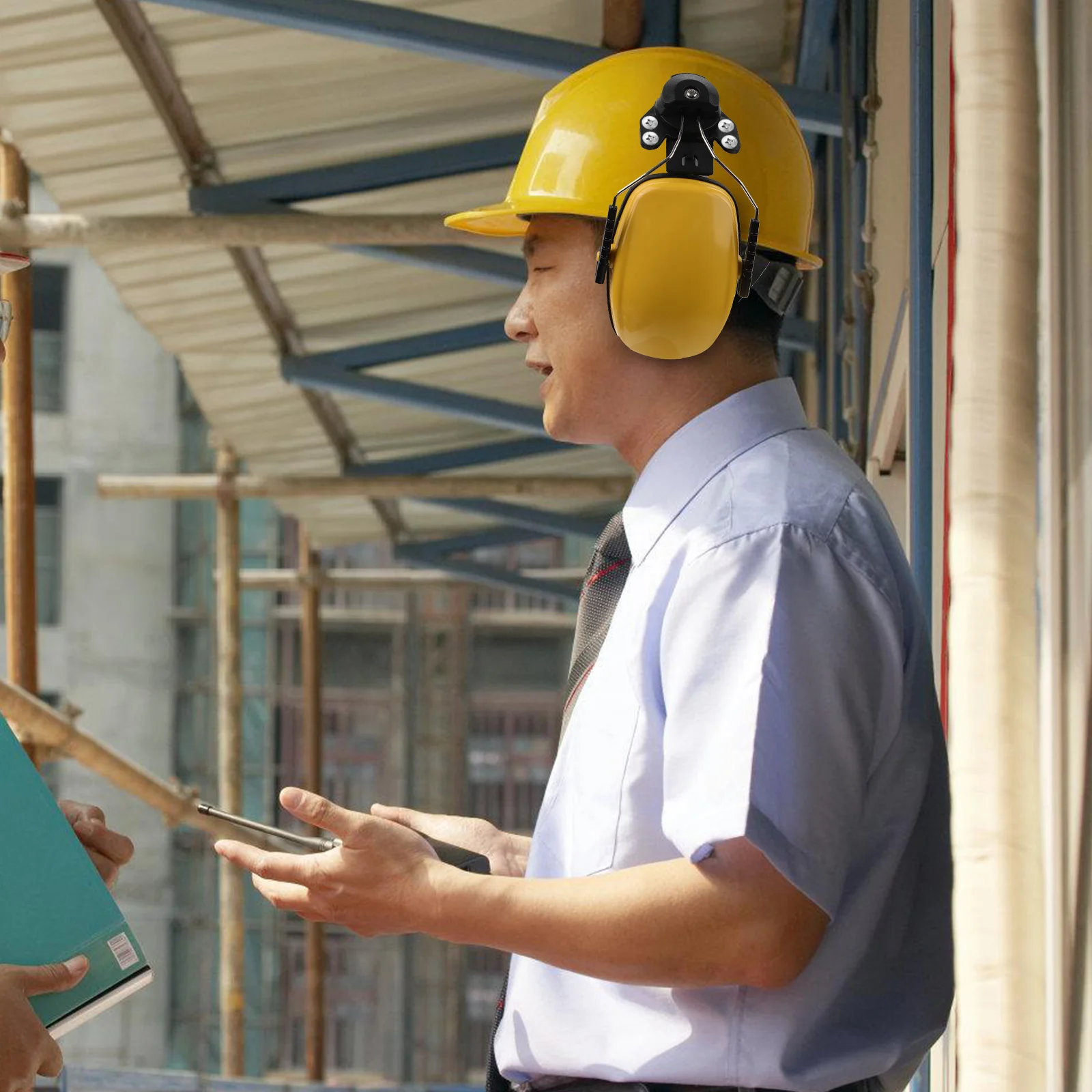 

Anti Noise Muff Safety Type Ear Protection for Construction Industrial Hard Hat Ear Muffs Small Cap