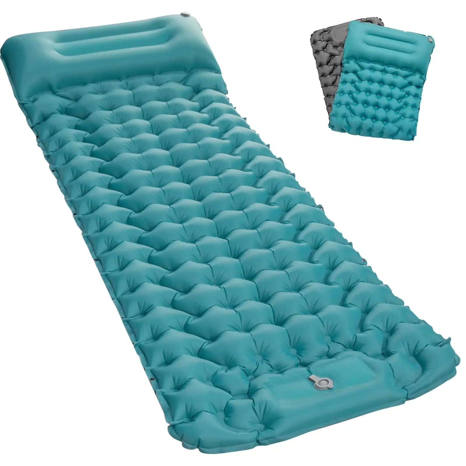 

Fast-Inflate Camping Air Mattress: 4" Thick Pad with Built-in Pump for Tent, Backpacking & Guest Bed