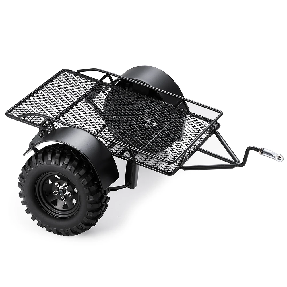 MIBIDAO Heavy Duty Metall Anhänger für TRX4-M Axial SCX24 FCX24 1/18 1/24 RC Auto Upgrade Teile Zubehör