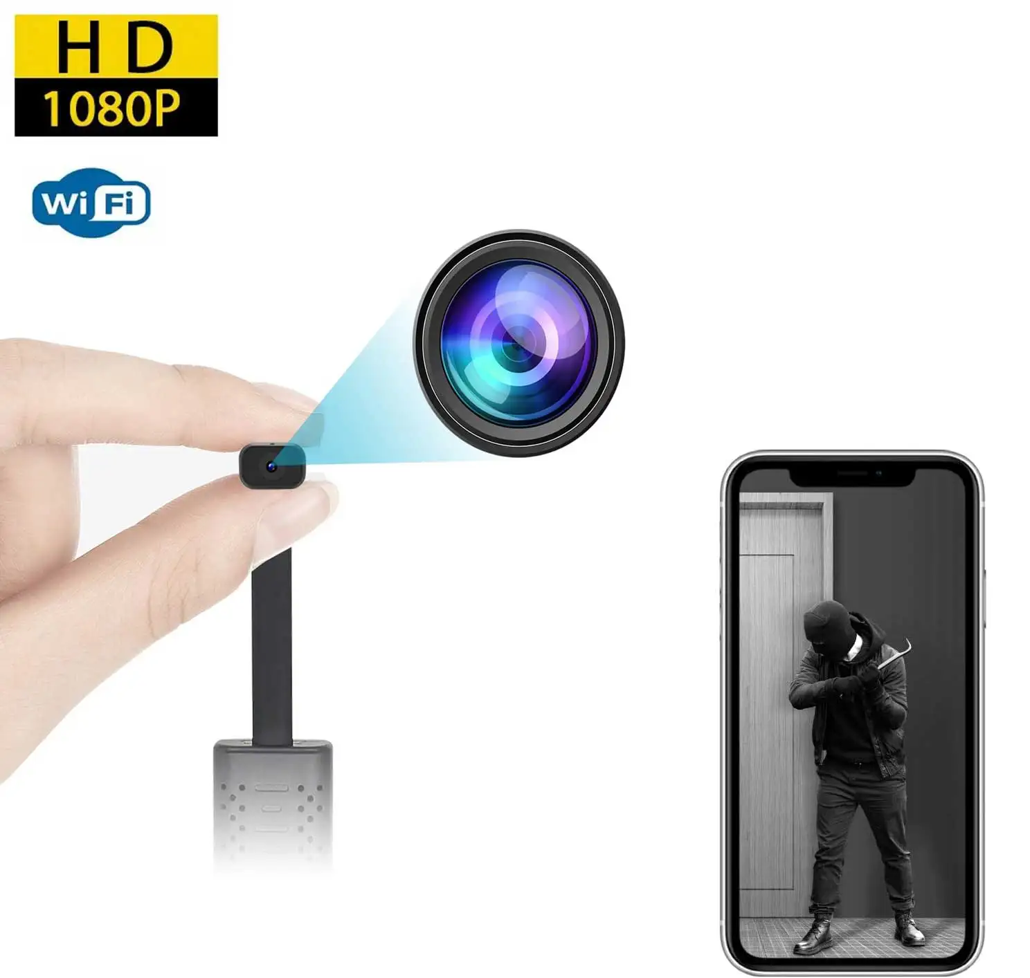 Smallest USB Mini Camera HD 1080P WiFi Security Cam For Baby Monitor with Motion Detection Night Vision for Security Hidden Card