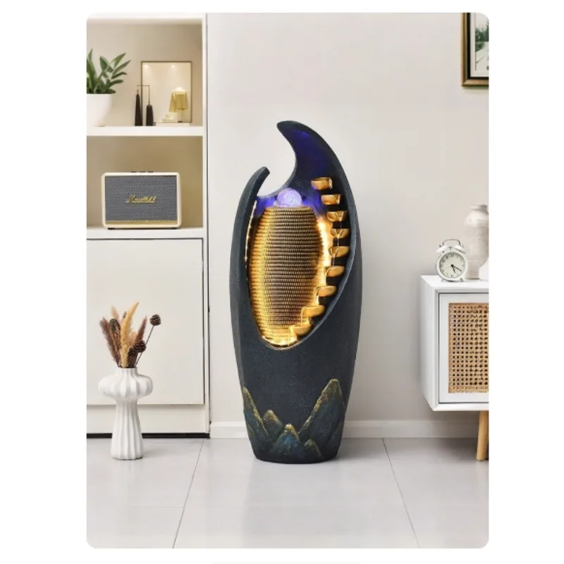 Factory Direct 2026 Luxury Feng Shui Ball, Flowing Water Fountain Landscape, Fortune Attraction Egg, Floor Decoration