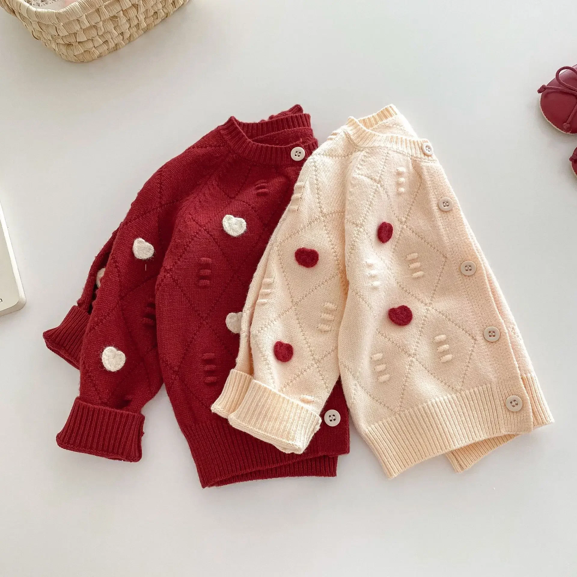 Toddler Girls Clothes Fashion Knitwear 0-5 Year Old Baby Girls' Princess Cardigan Children's Autumn Sweater Coat Cardigan