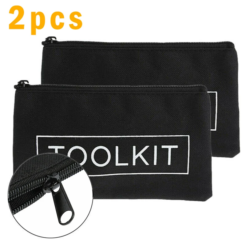 2Pcs Lightweight 600D Thickness Waterproof Oxford Cloth Organizer Pouch Zipper Tool Bag Portable Gadgets