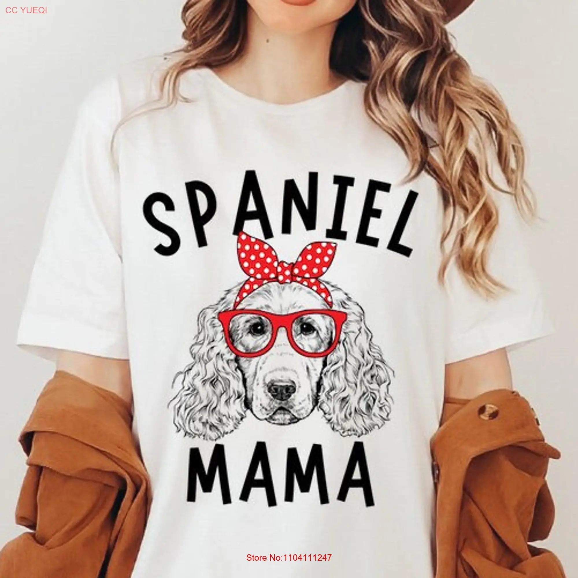 Spaniel Mama T Shirt English Cocker Cute Dog Mom SweaT Lover s Tank long or short sleeves